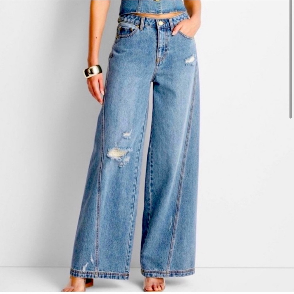 Future collective by Target - Jenee Naylor wide leg jeans size 12